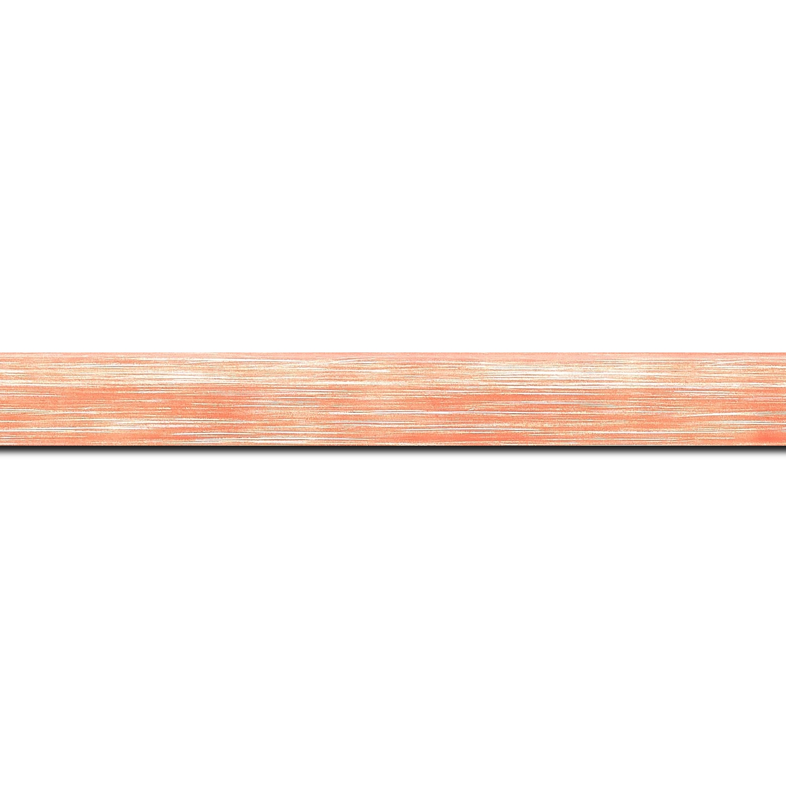 Baguette longueur 1.40m bois profil incurvé largeur 2.1cm couleur ocre effet blanchi