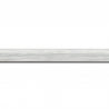 Baguette longueur 1.40m bois profil incurvé largeur 2.1cm couleur gris effet blanchi