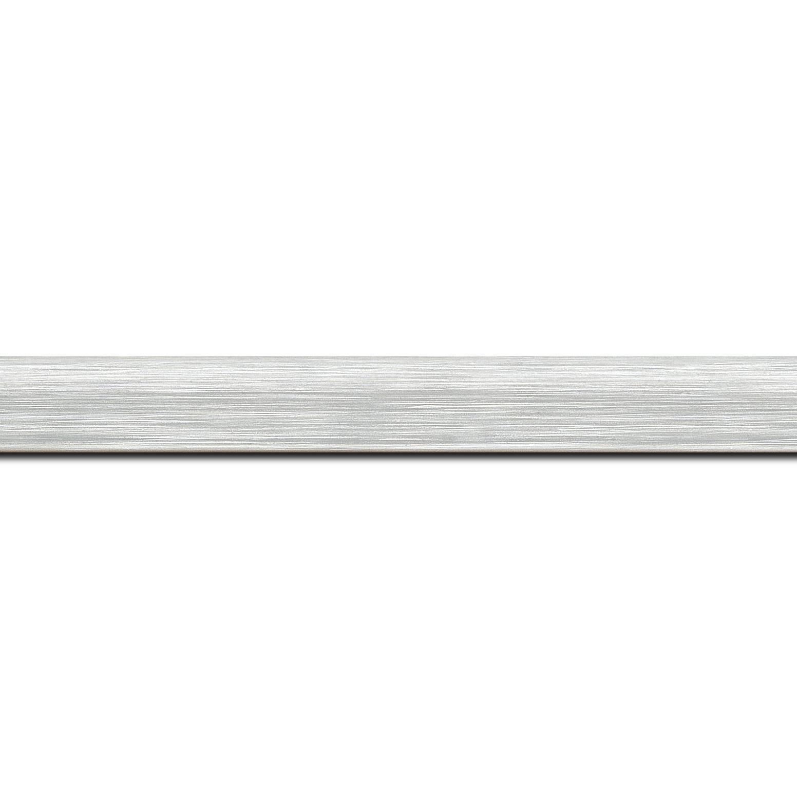 Baguette longueur 1.40m bois profil incurvé largeur 2.1cm couleur gris effet blanchi