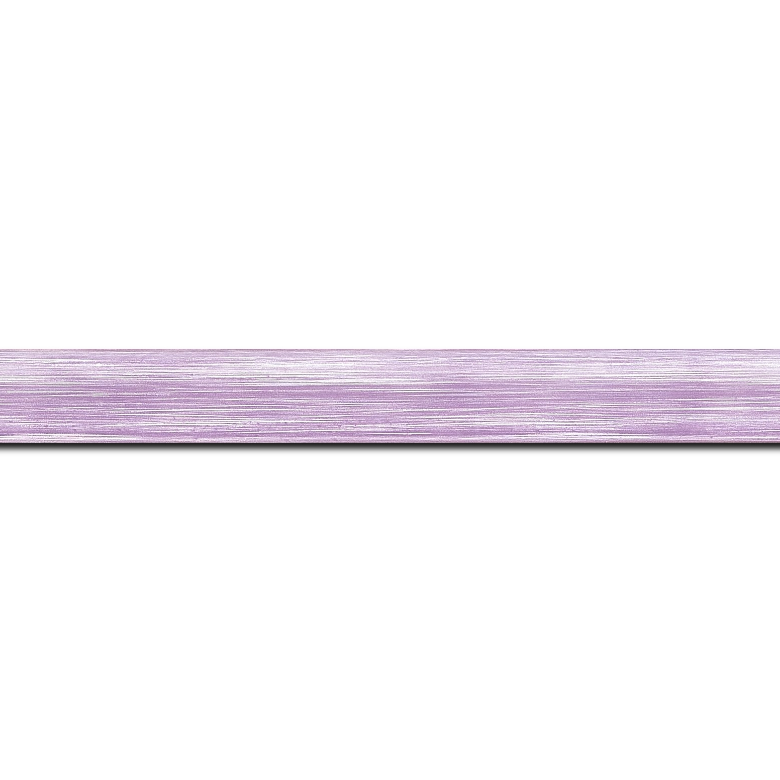 Pack par 12m, bois profil incurvé largeur 2.1cm couleur violet effet blanchi (longueur baguette pouvant varier entre 2.40m et 3m selon arrivage des bois)