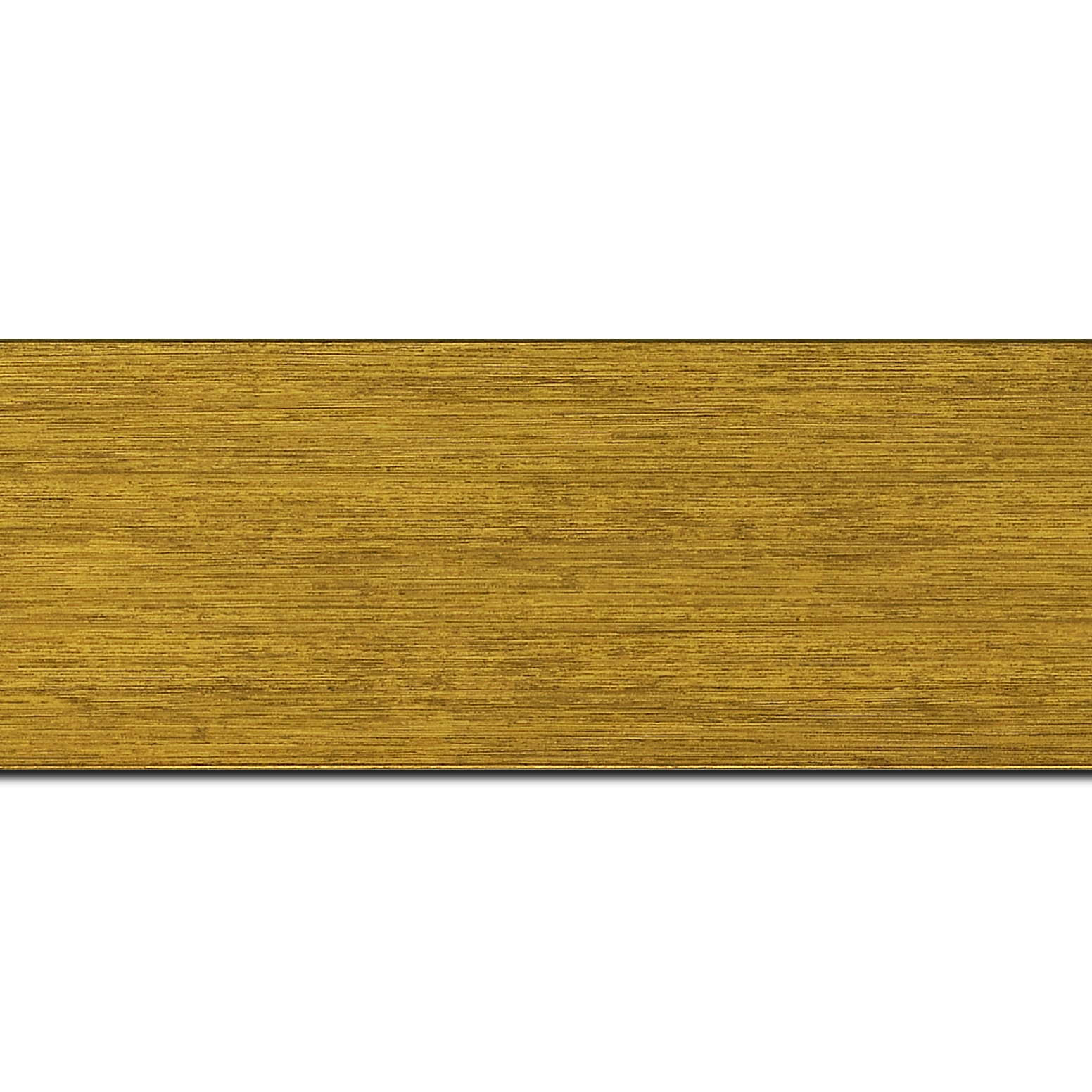 Baguette longueur 1.40m bois profil plat largeur 6cm couleur or contemporain satiné haut de gamme