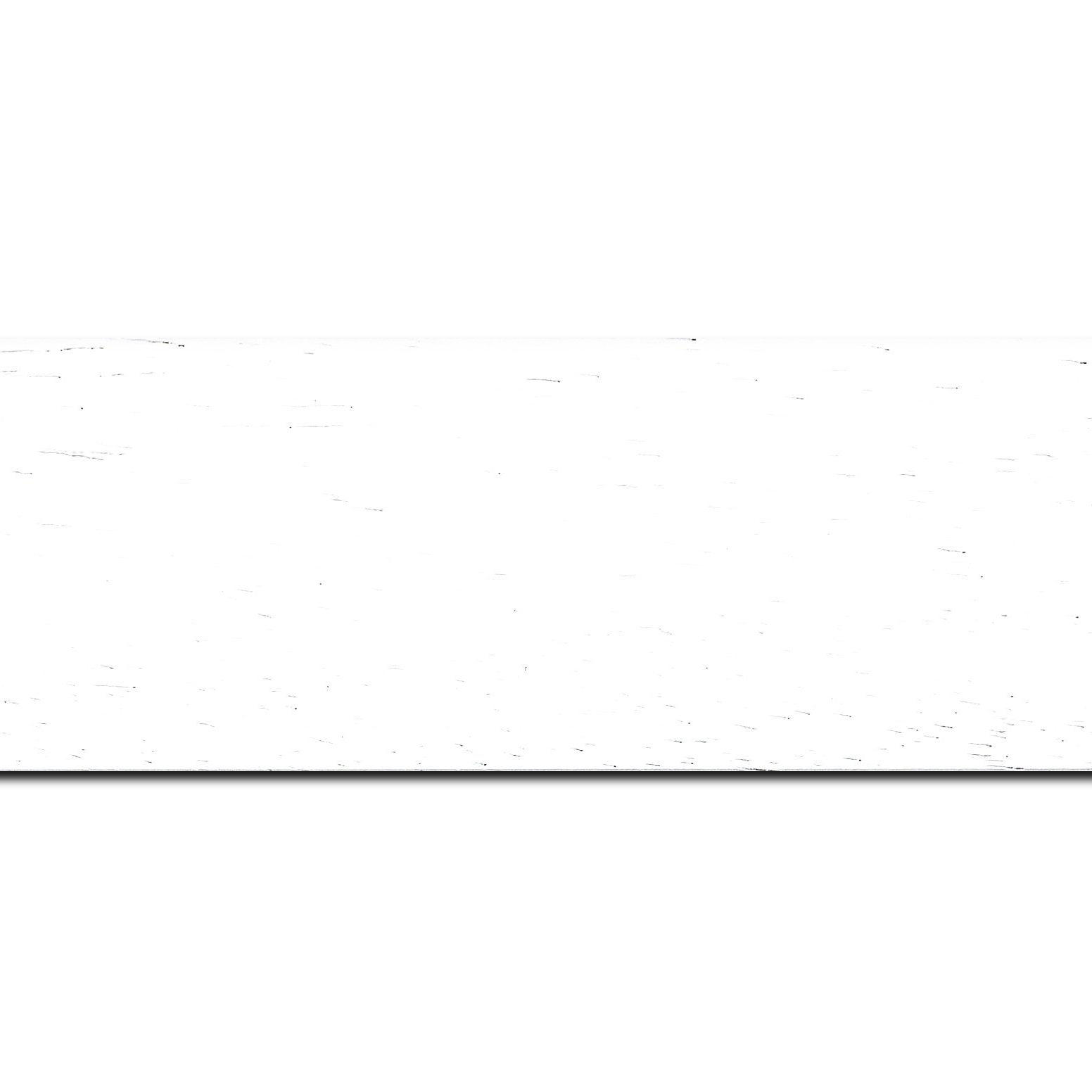 Baguette longueur 1.40m bois profil plat largeur 5.9cm couleur blanc satiné