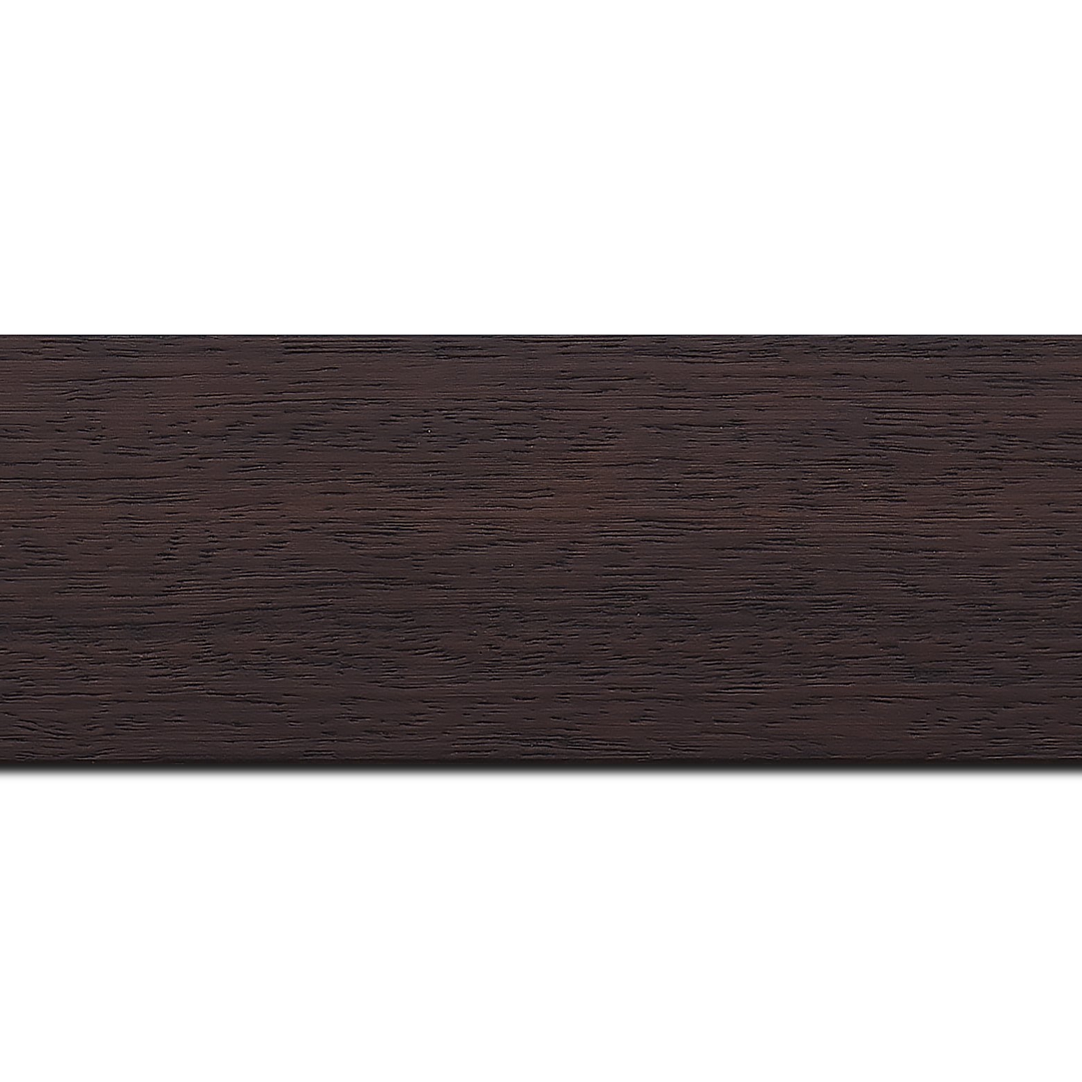 Baguette longueur 1.40m bois profil plat largeur 5.9cm couleur marron foncé satiné