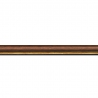 Baguette longueur 1.40m bois profil arrondi largeur 2.4cm couleur marron rustique filet or