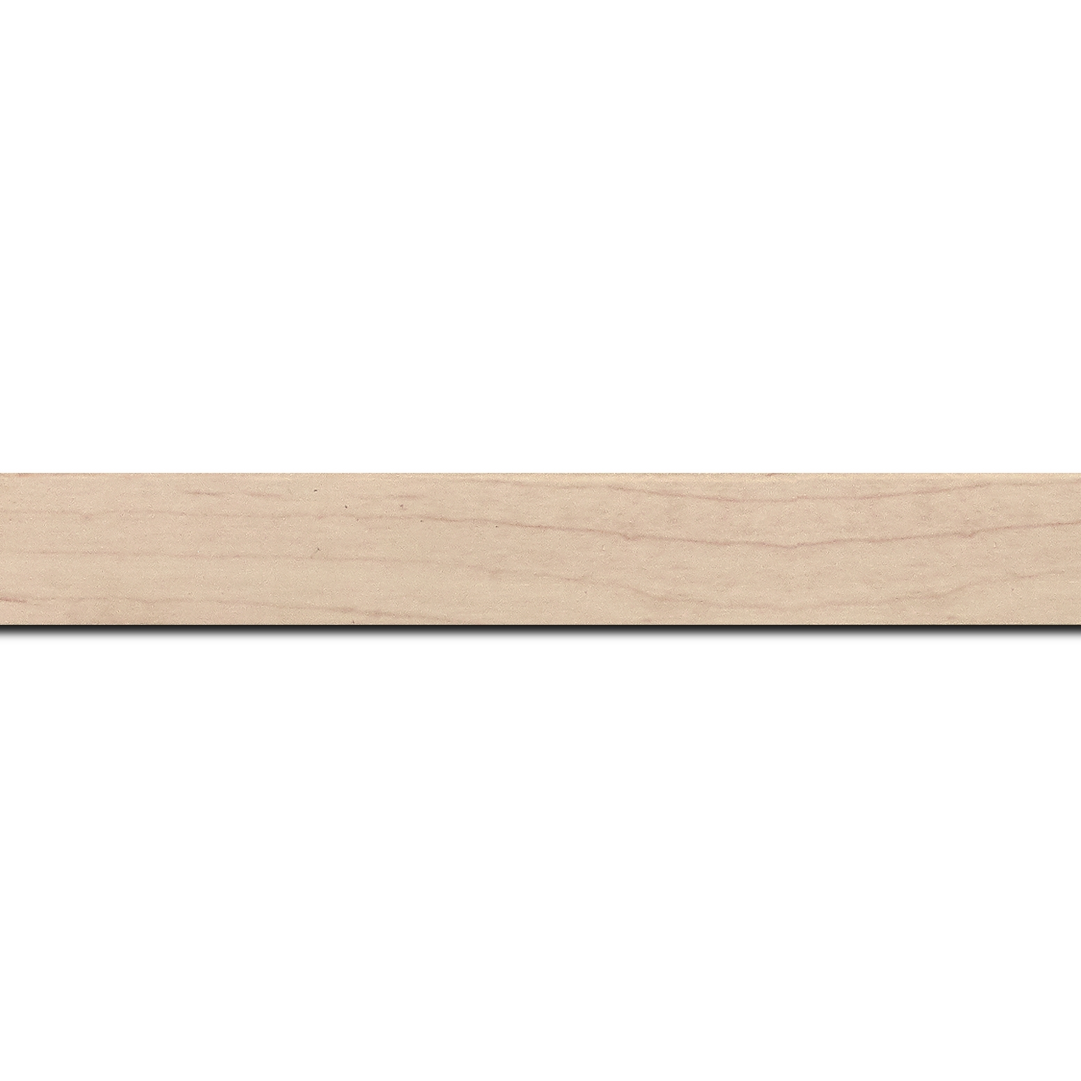 Pack par 12m, bois profil plat largeur 2cm décor bois blanc naturel(longueur baguette pouvant varier entre 2.40m et 3m selon arrivage des bois)