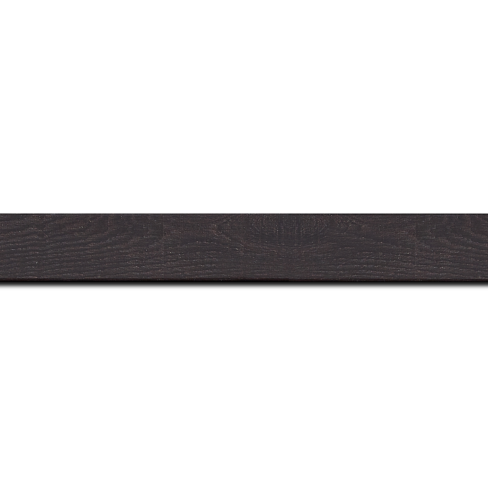 Pack par 12m, bois profil plat largeur 2cm décor bois wengé foncé (longueur baguette pouvant varier entre 2.40m et 3m selon arrivage des bois)