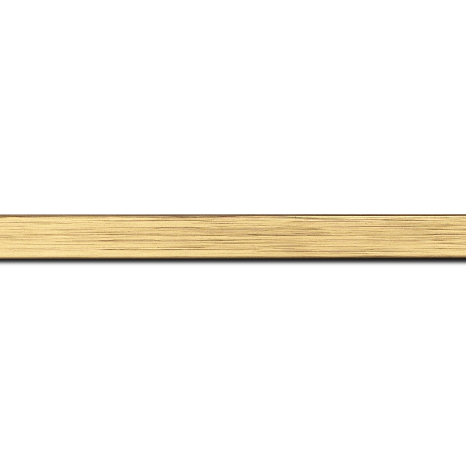 Baguette longueur 1.40m bois profil plat largeur 1.5cm couleur or