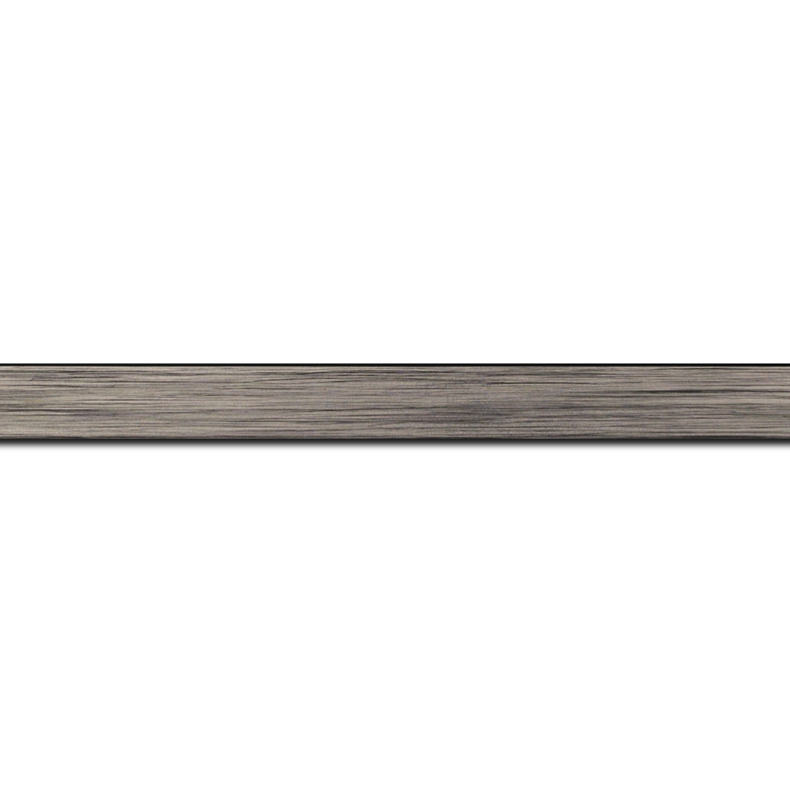 Baguette longueur 1.40m bois profil plat largeur 1.5cm couleur plomb