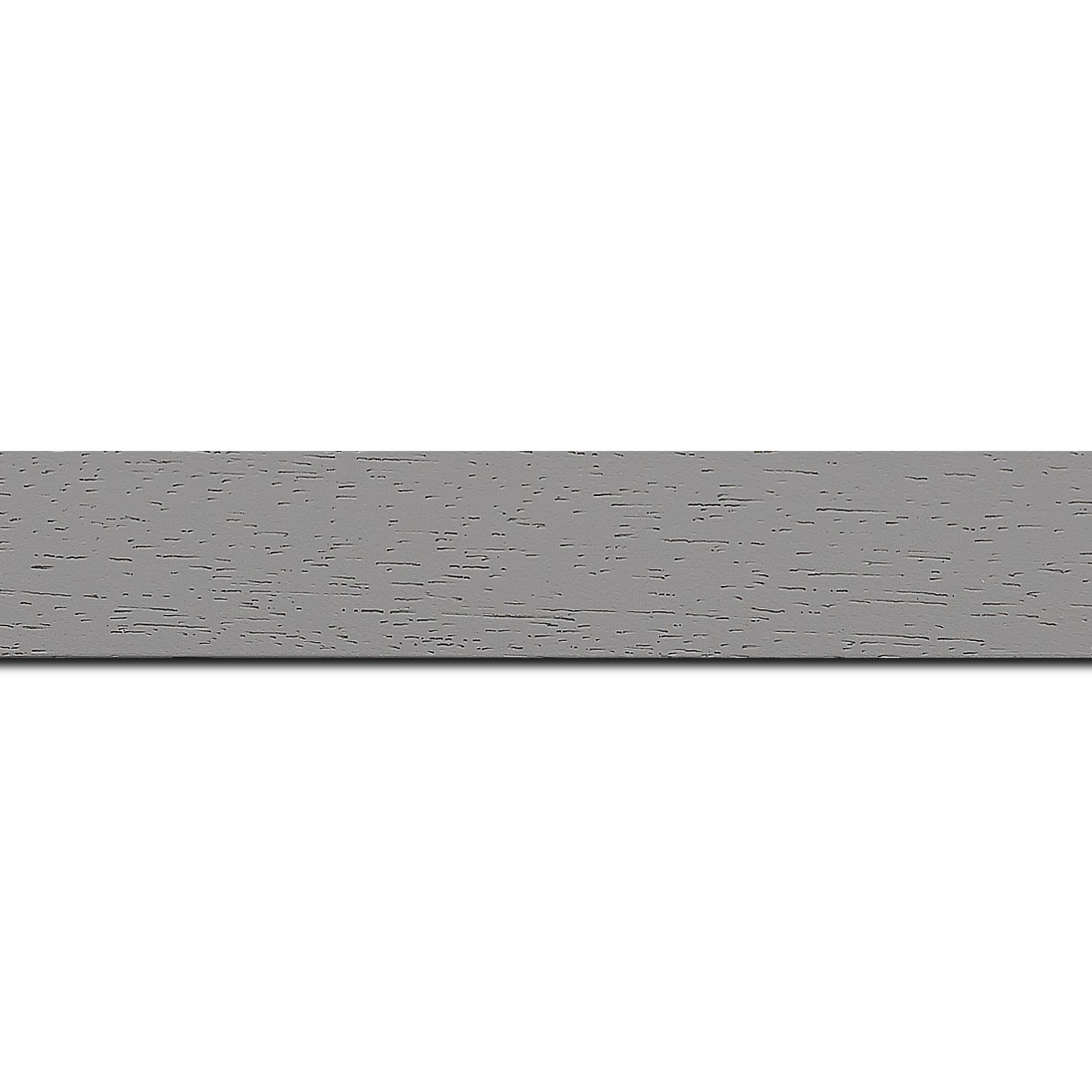 Pack par 12m, bois profil plat largeur 3cm couleur gris clair satiné (longueur baguette pouvant varier entre 2.40m et 3m selon arrivage des bois)