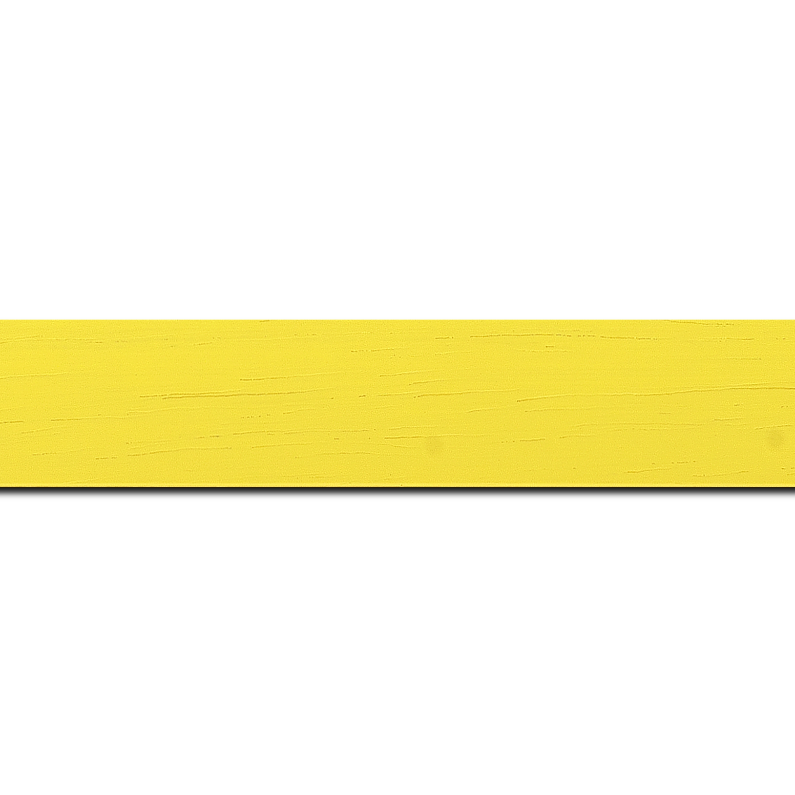 Baguette longueur 1.40m bois profil plat largeur 3cm couleur jaune tonique satiné