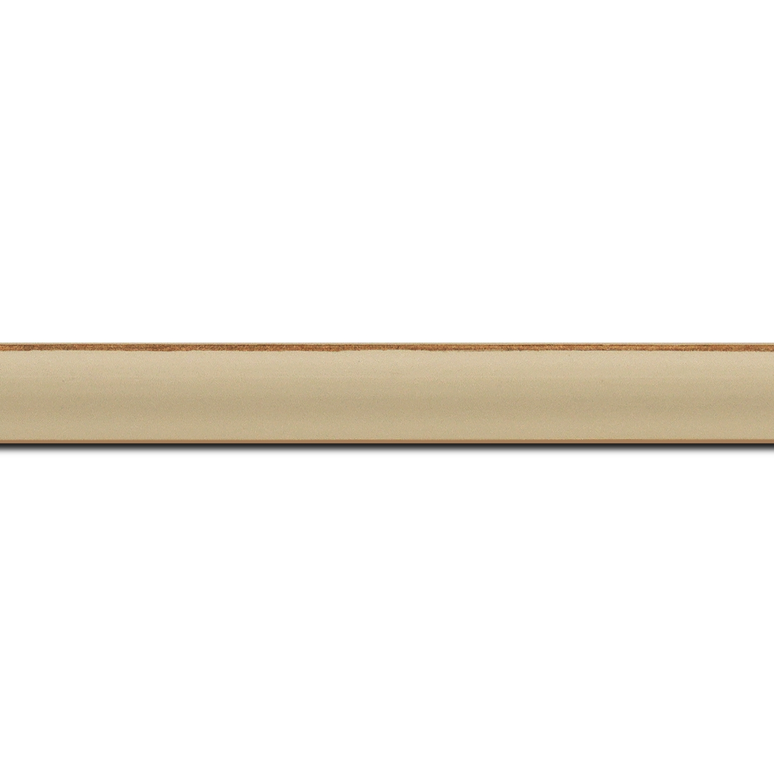 Baguette longueur 1.40m bois profil incurvé largeur 1.9cm couleur moka mat bord ressuyé