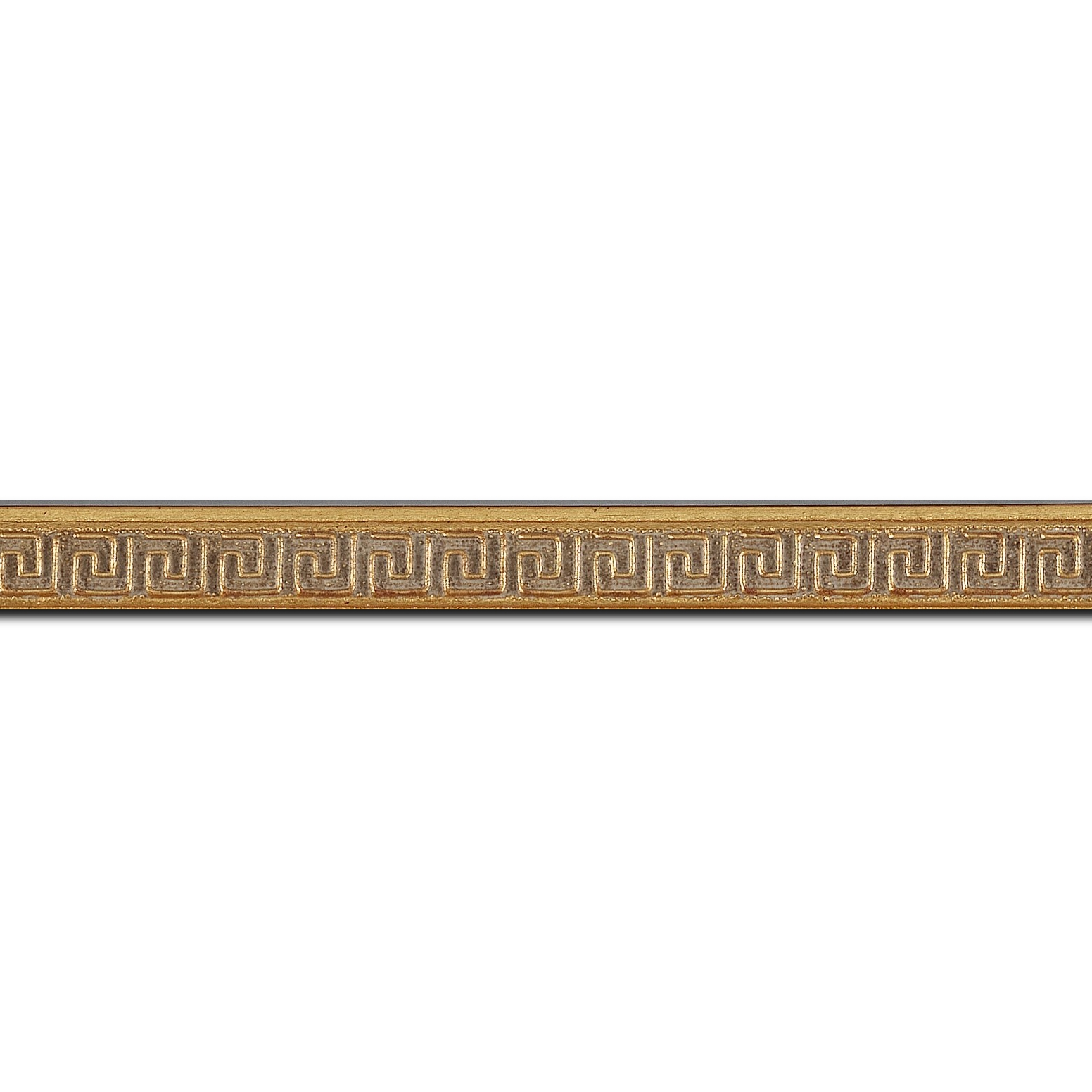Baguette longueur 1.40m bois profil jonc largeur 1.6cm or style décor angulaire( finition artisanale fait main )