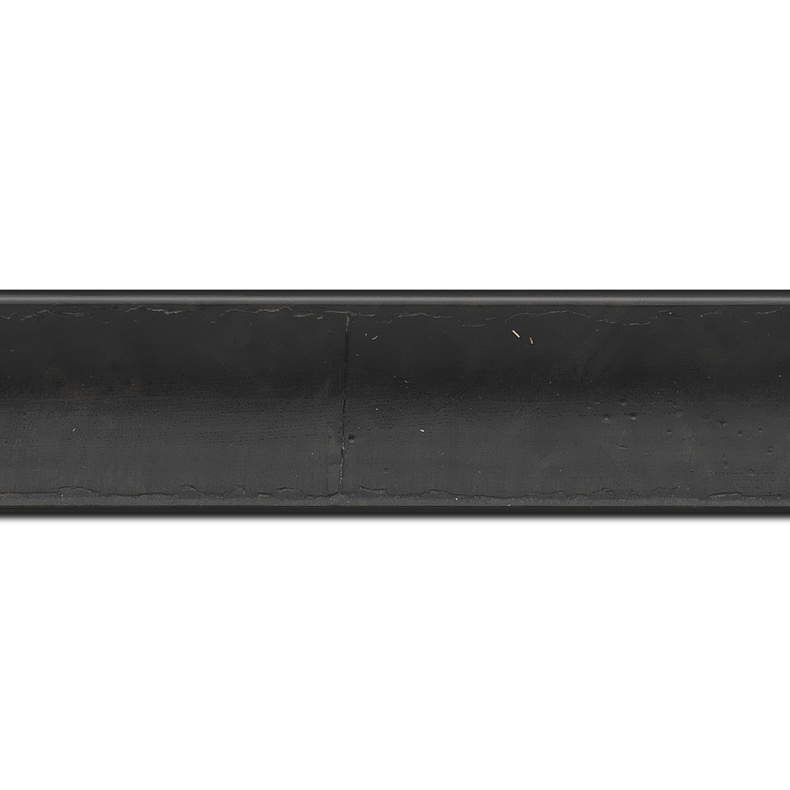 Baguette longueur 1.40m bois profil incurvé largeur 4.1cm couleur noir anthracite effet plaquage