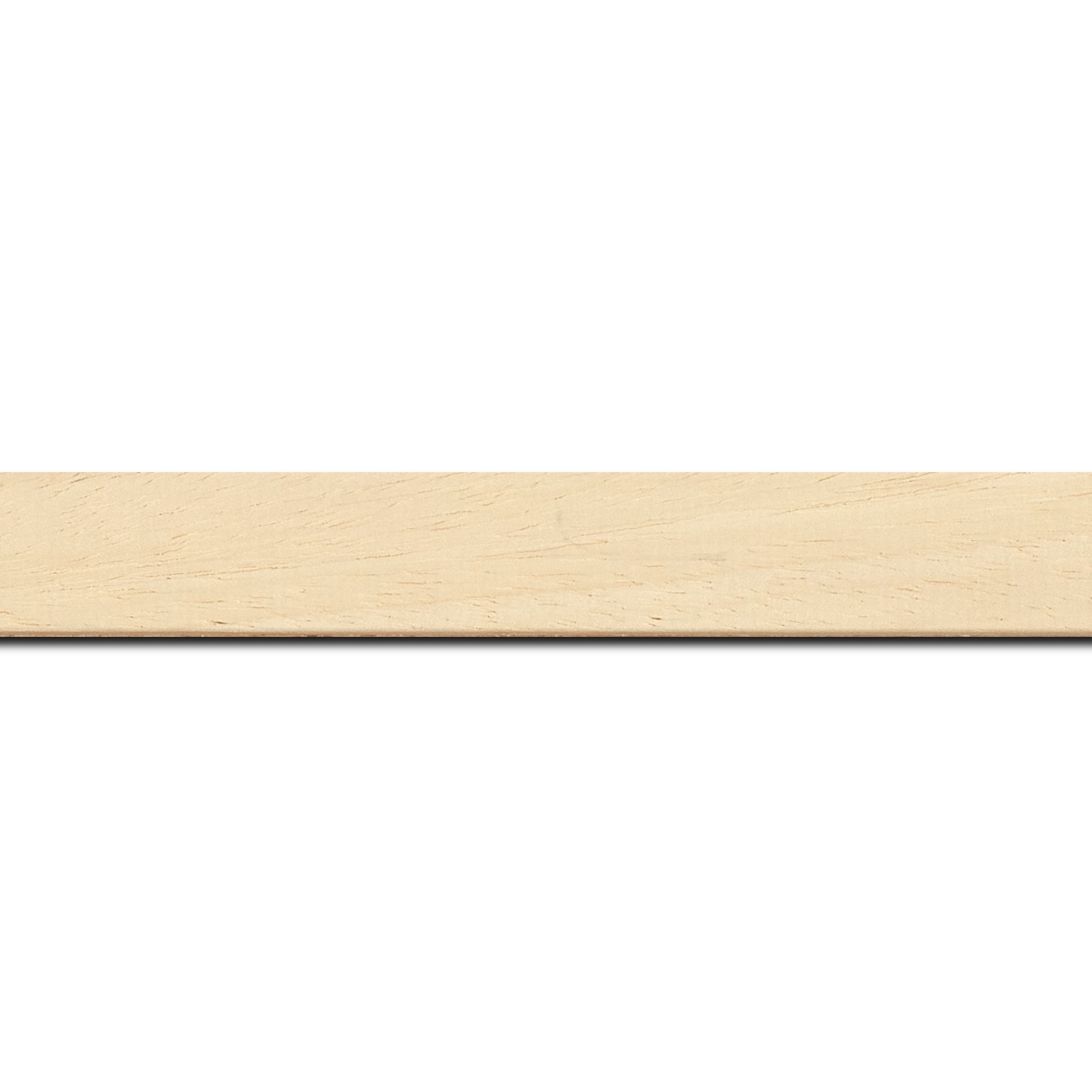 Baguette longueur 1.40m bois profil en pente largeur 2.4cm ayous massif naturel (sans vernis,peut être peint...)