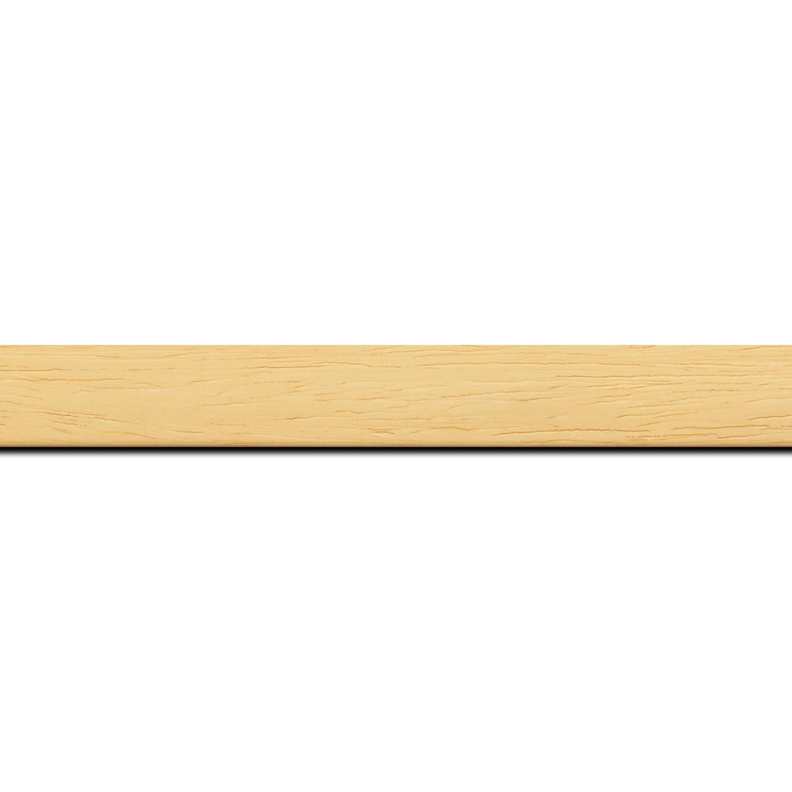 Baguette longueur 1.40m bois profil plat largeur 2.5cm hauteur 4.8cm couleur naturel vernis satiné (hauteur feuillure 4.3cm )