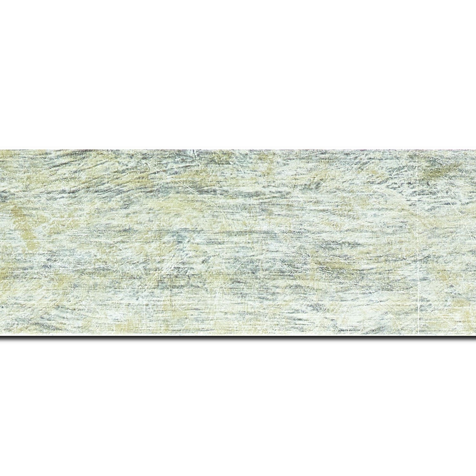 Baguette longueur 1.40m bois profil plat largeur 5.9cm argent effet marbré