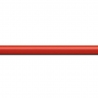 Baguette longueur 1.40m bois profil demi rond largeur 1.5cm couleur rouge ferrari mat