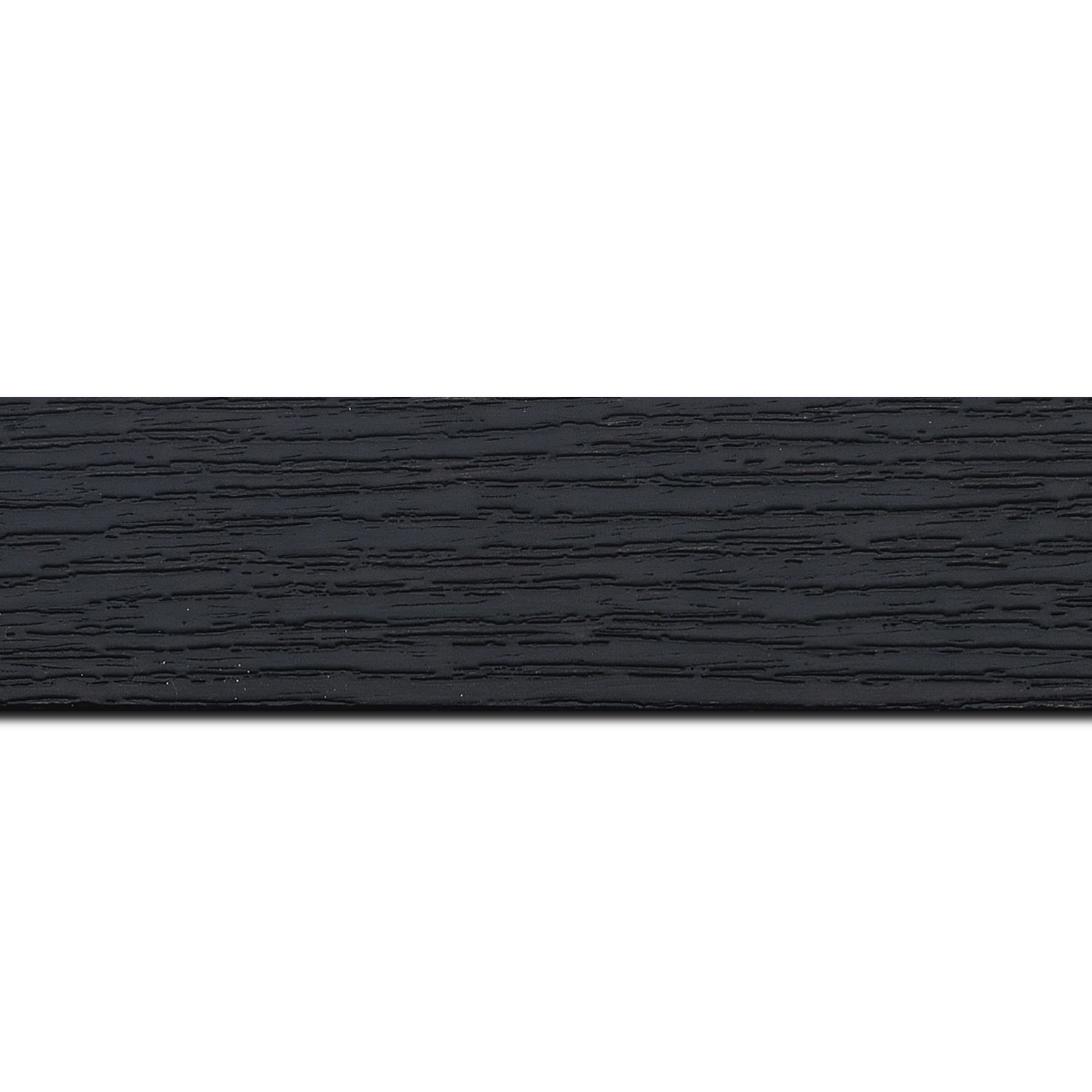 Baguette longueur 1.40m bois profil plat largeur 4.4cm couleur noir ébène  finition veiné