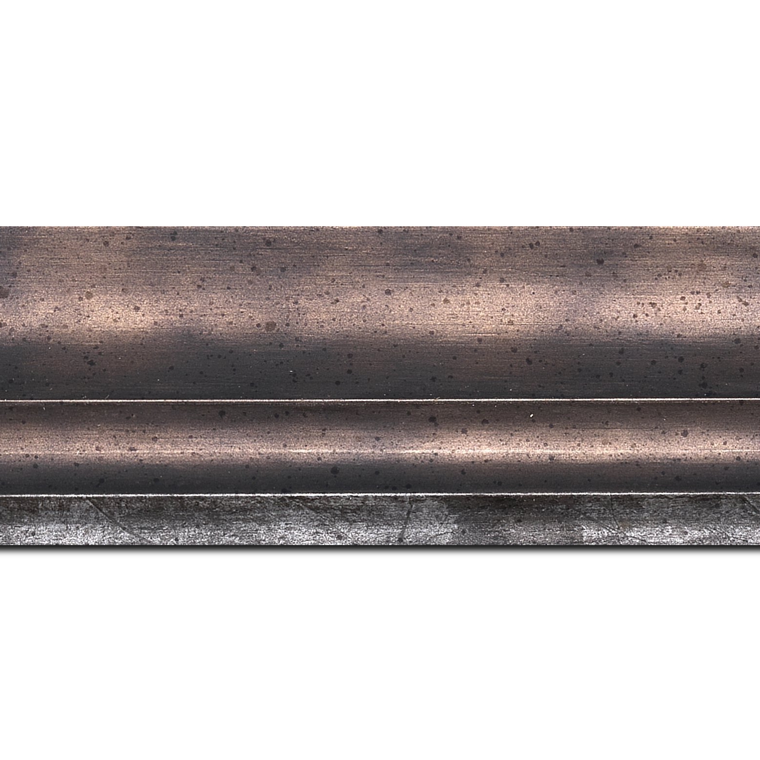 Pack par 12m, bois profil plat ondulé largeur 5.9cm plomb foncé (longueur baguette pouvant varier entre 2.40m et 3m selon arrivage des bois)