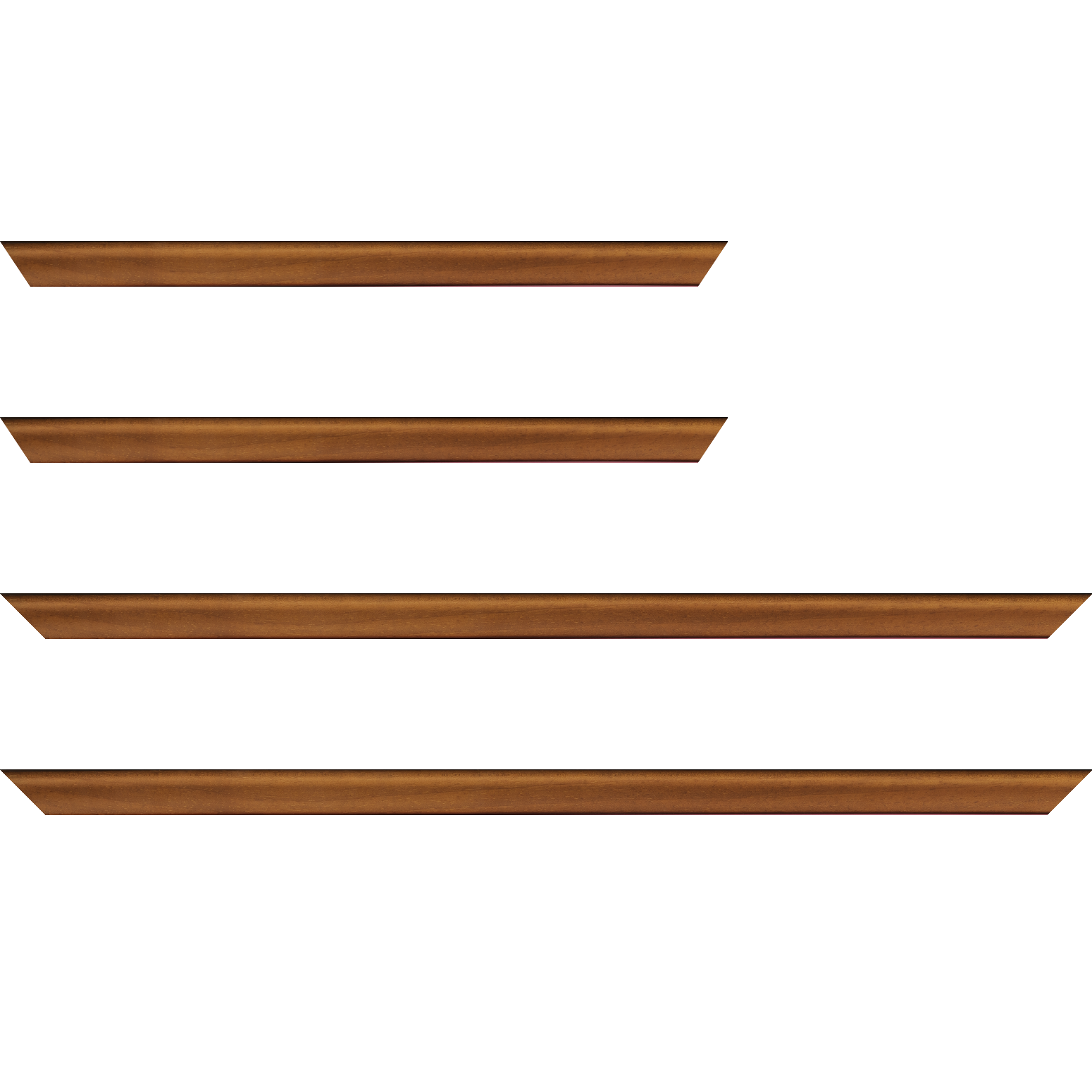 Baguette service précoupé Bois profil incurvé largeur 2.1cm couleur marron clair satiné