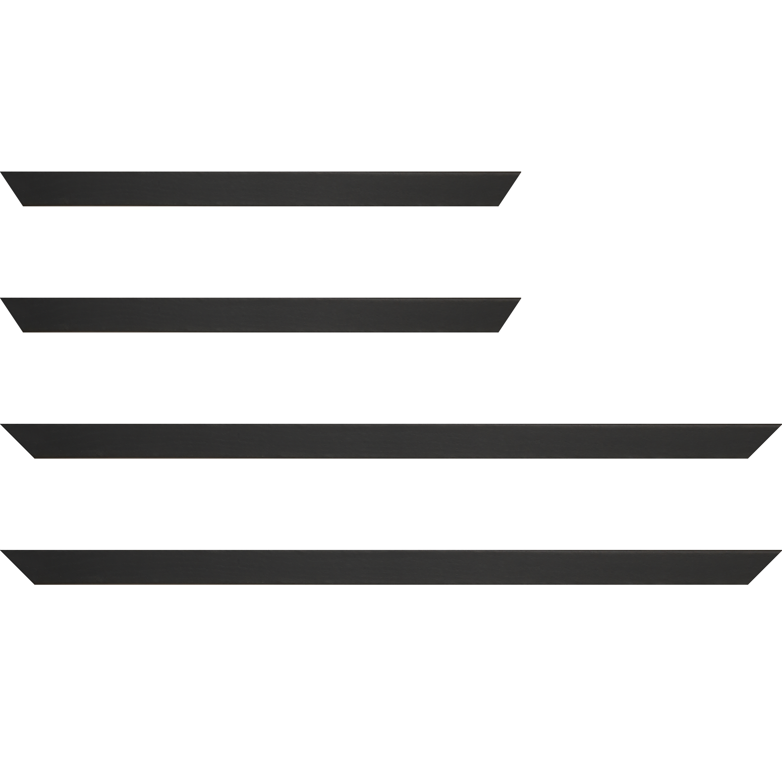 Baguette service précoupé Bois profil plat largeur 2.5cm plaquage haut de gamme chêne teinté noir