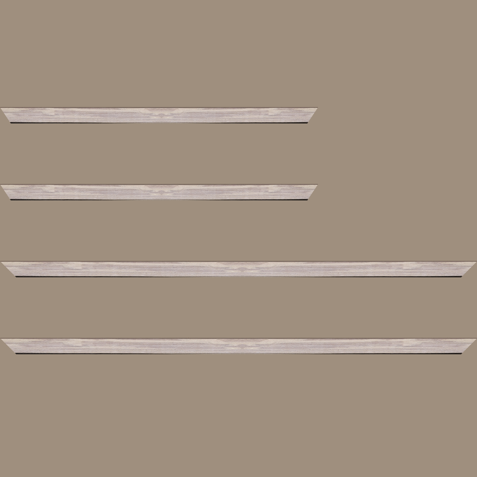 Baguette service précoupé Bois profil plat largeur 1.5cm  plaquage bois gris blanchi haut de gamme