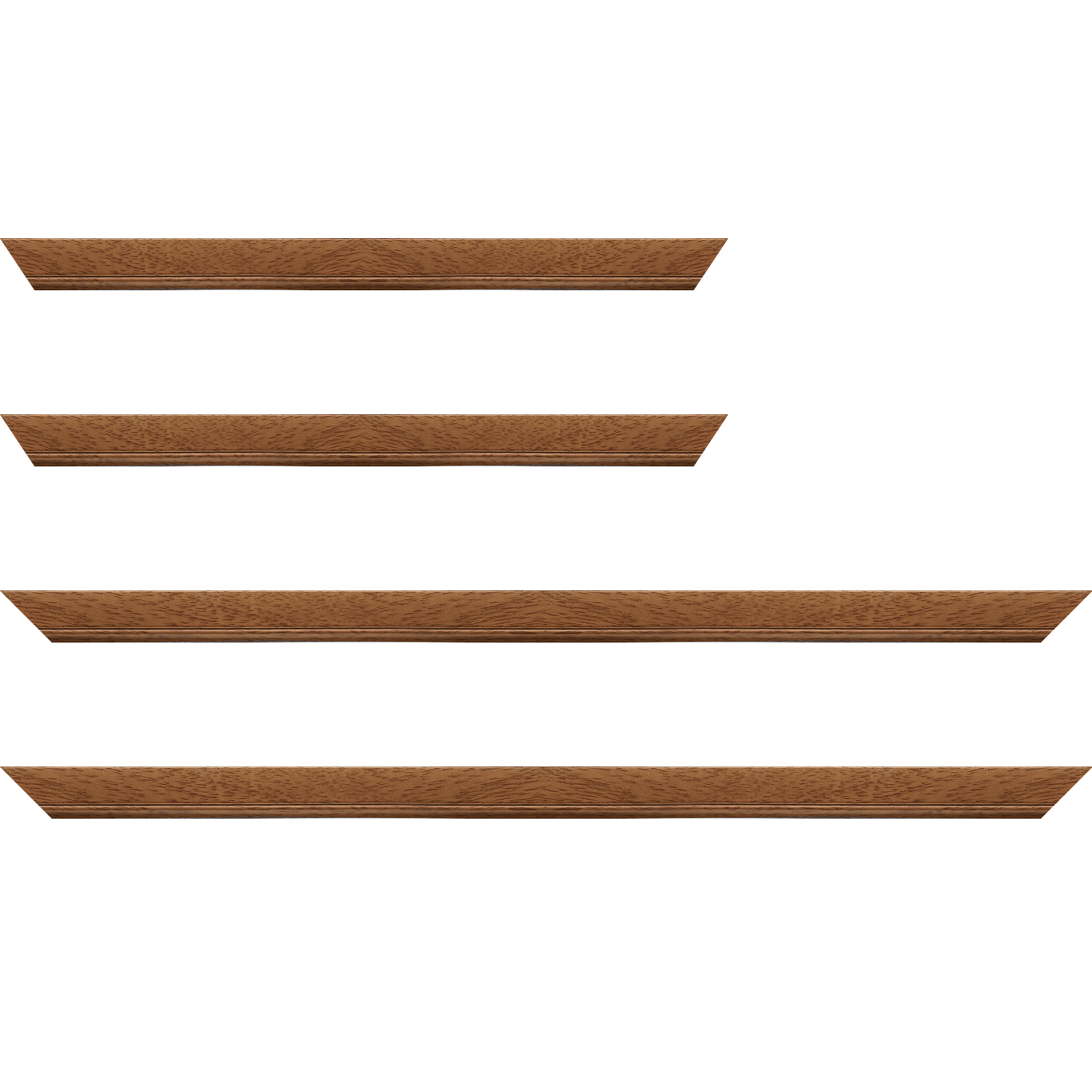 Baguette service précoupé Bois profil plat largeur 2.5cm couleur marron ton bois