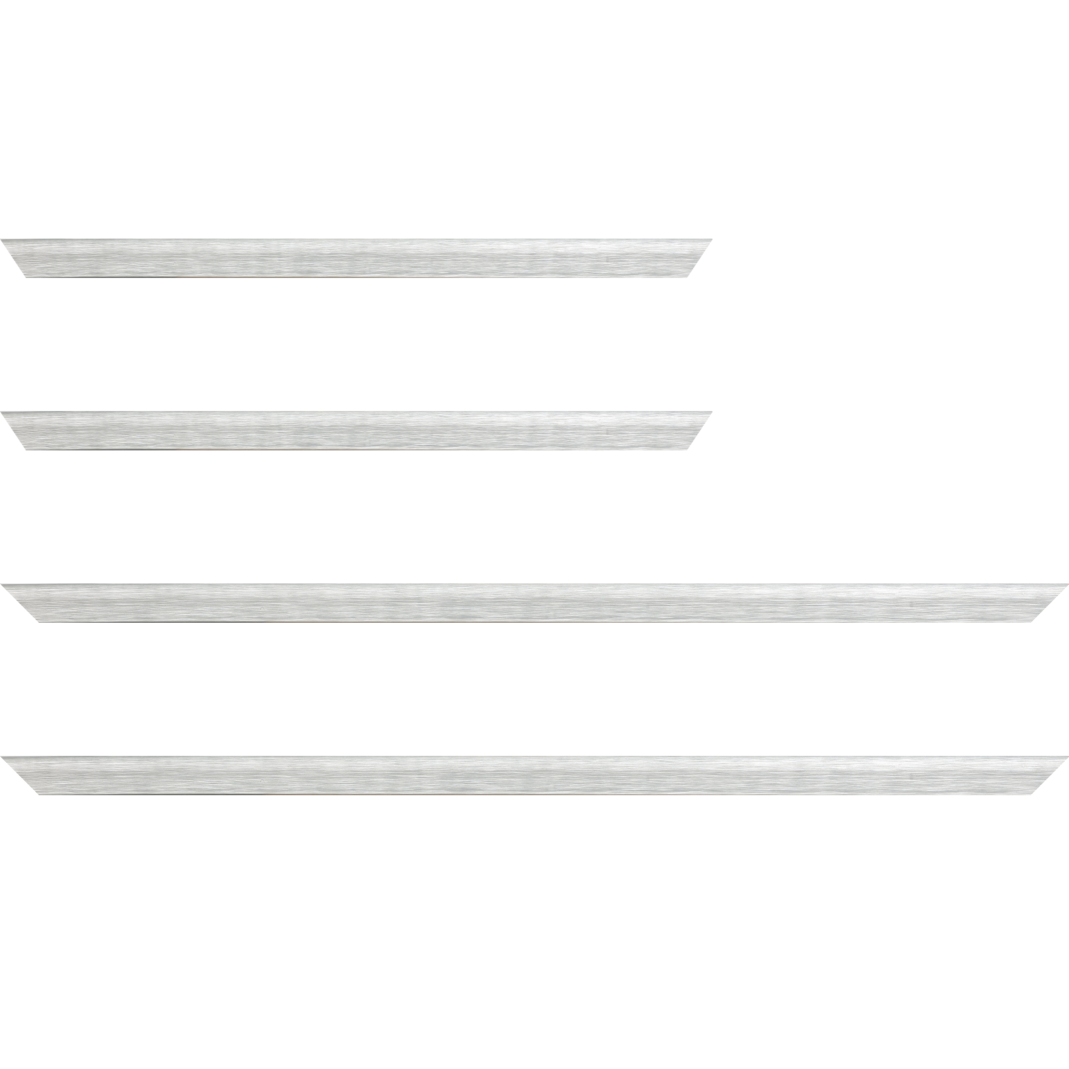Baguette service précoupé Bois profil incurvé largeur 2.1cm couleur gris effet blanchi