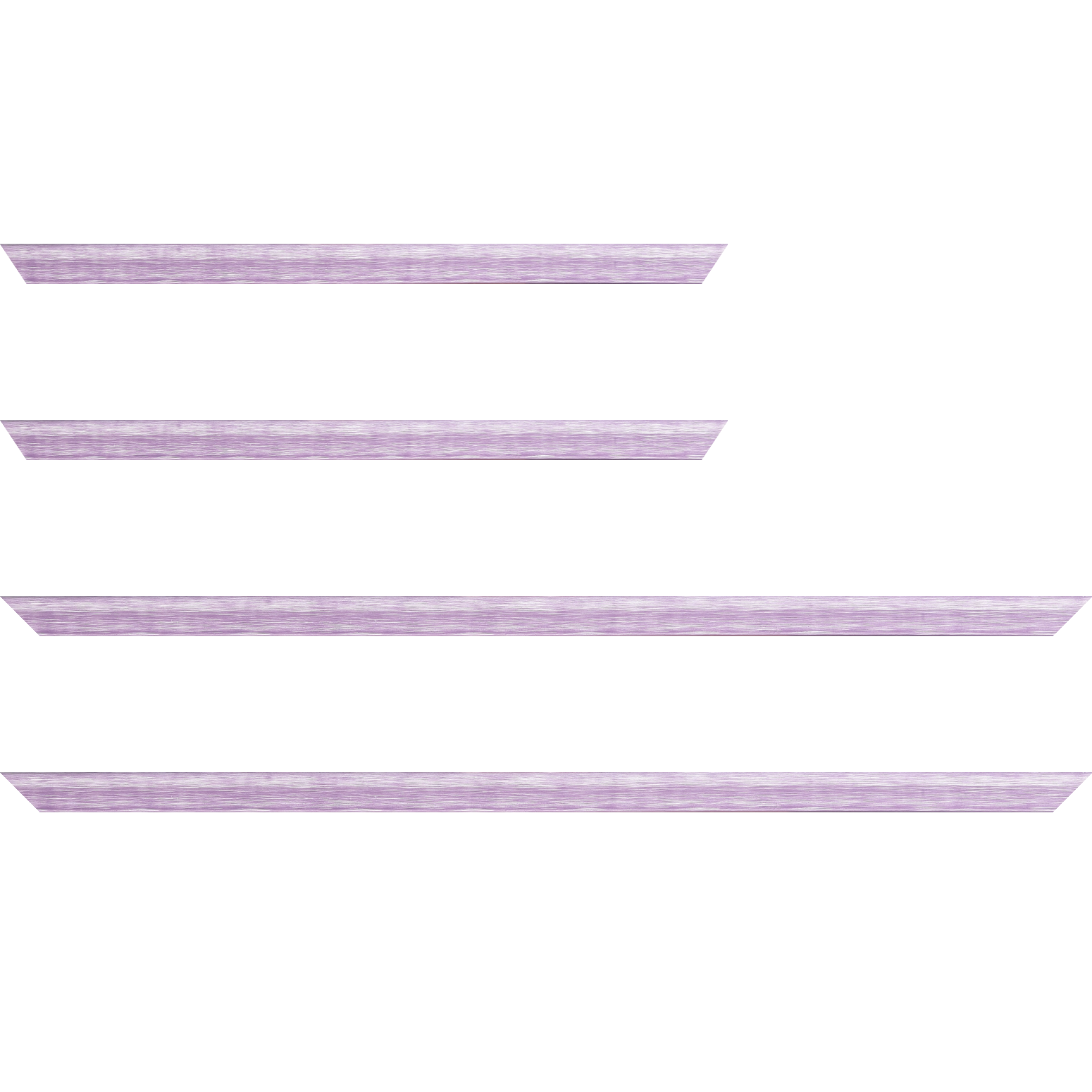 Baguette service précoupé Bois profil incurvé largeur 2.1cm couleur violet effet blanchi